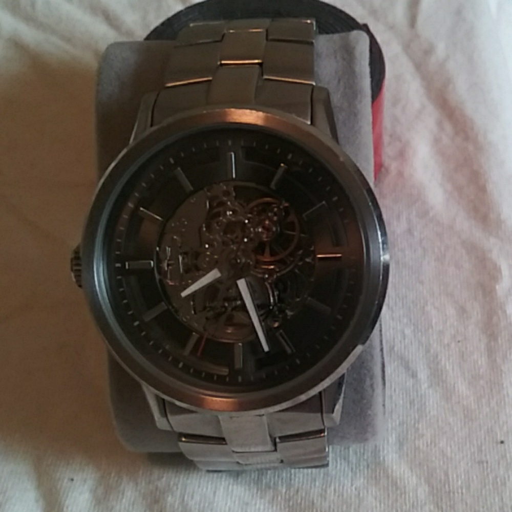 Men's Kenth Cole automatic skeleton watch